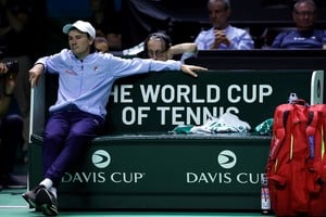 Tennis - Davis Cup Finals - Quarter Final - Italy v Argentina - Palacio de Deportes Jose Maria Martin Carpena Arena, Malaga, Spain - November 21, 2024
Argentina captain Guillermo Coria watches the match between Italy's Jannik Sinner and Argentina's Sebastian Baez REUTERS/Juan Medina