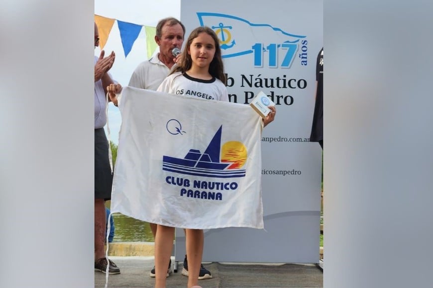 Optimist: una santafesina en el podio del Club Náutico San Pedro