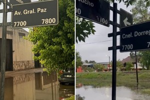 Una de las zonas anegadas a primera hora de la mañana en la capital santafesina. Crédito: El Litoral