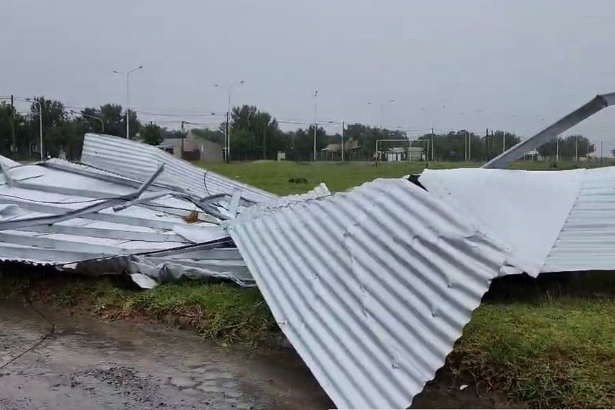 El temporal no solo afectó a los hogares, sino también a los clubes de Rafaela