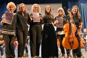 Pedagogas:  Tanya Carey (Estados Unidos), Gabriela Peirano, Andrea Espinzo, Patricia Hein, Patricia Pasmanter y Julia Avveduto. Foto: Gentileza organización