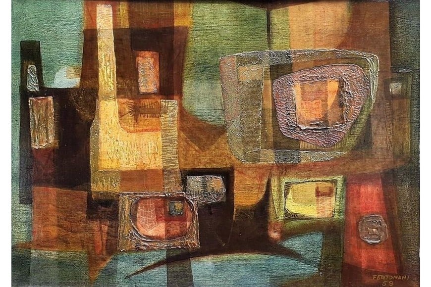 Ernesto Fertonani “Composición” 1959 óleo 50 x 70