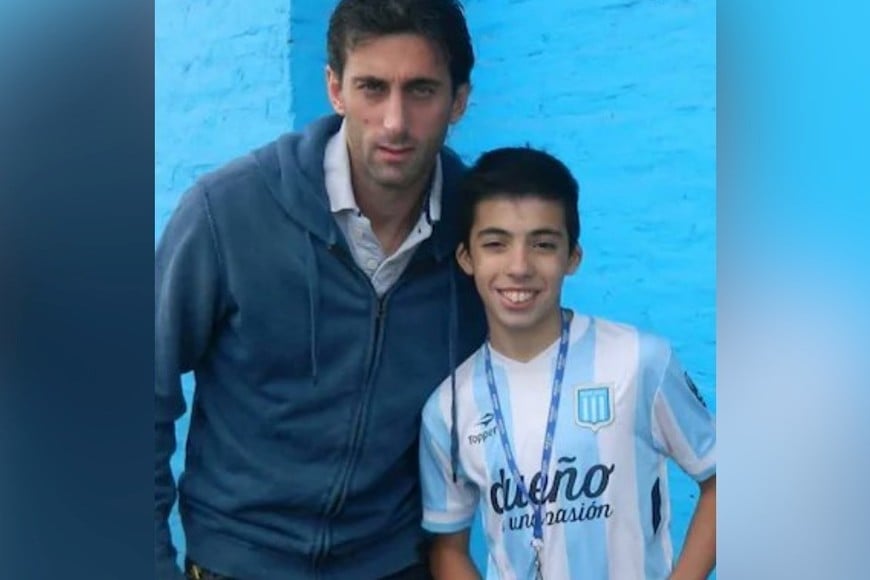 Pedro junto a Diego Milito hace muchos años. Foto: Facebook