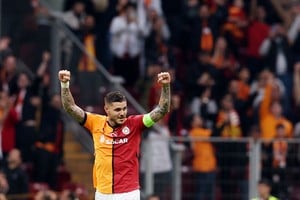 Soccer Football - Europa League - Galatasaray v IF Elfsborg - RAMS Park, Istanbul, Turkey - October 23, 2024
Galatasaray's Mauro Icardi celebrates scoring their first goal REUTERS/Murad Sezer