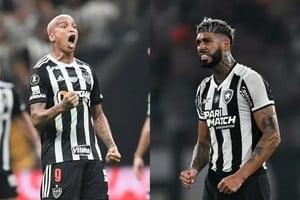 Se cruzarán varias veces. El delantero Deyverson y el defensor Alexander Barboza serán titulares en Atlético Mineiro y Botafogo respectivamente.  Archivo