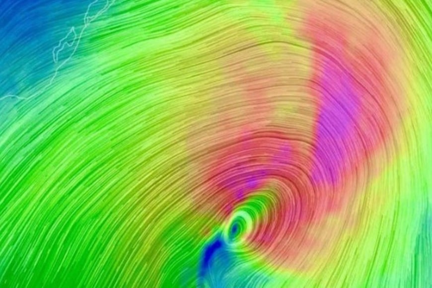 El ciclón "bomba" está caracterizado por líneas de turbonada y tormentas intensas. Metsul