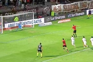 Gol de Pellegrini. Unión-Platense. Foto: Captura de pantalla ESPN