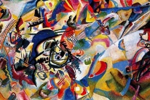 Fragmento de “Composición VII” de Kandinsky. Foto: Galería Tretiakov, Moscú