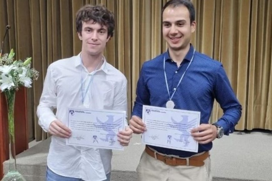 Andrés Braun y Juan Segundo Revello fueron premiados por el Copime. Foto: Gentileza.