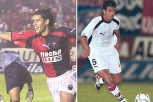 Ariel Pereyra y Castagno Suárez en sus momentos con la camiseta de Colón. Crédito: Archivo El Litoral