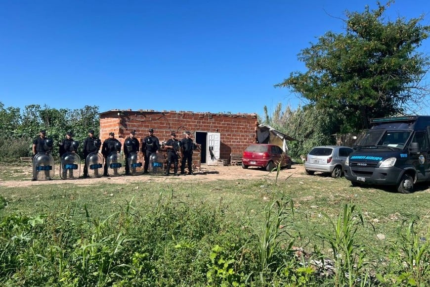 Otra de las requisas se efectuó en un inmueble ubicado en barrio Punta Norte.  Crédito: El Litoral.