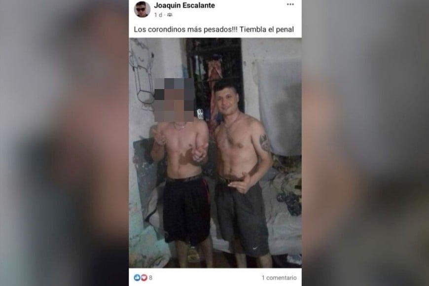 Desde su celda de Coronda, el año pasado, Escalante hizo varios posteos en su perfil de Facebook.