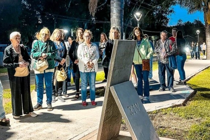 El acto tuvo lugar en calle Leo Ramognino y P. Morel. Foto: Gentileza