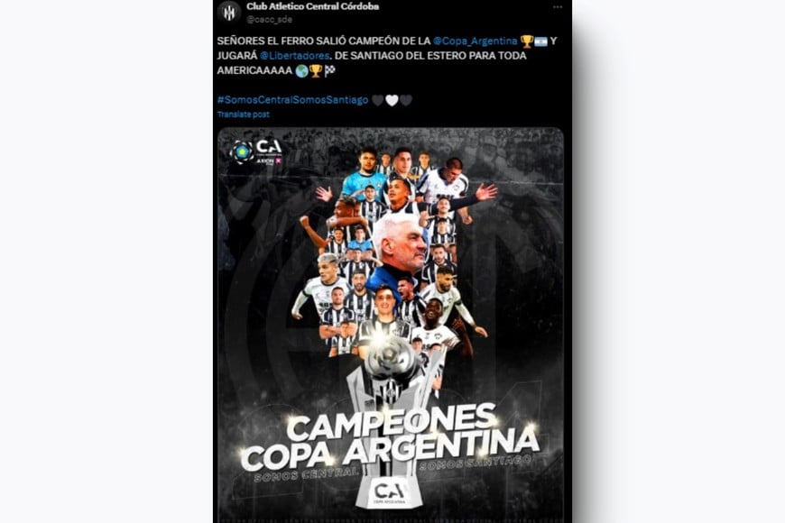 El equipo santiagueño celebró en el 15 de Abril y también en redes sociales.