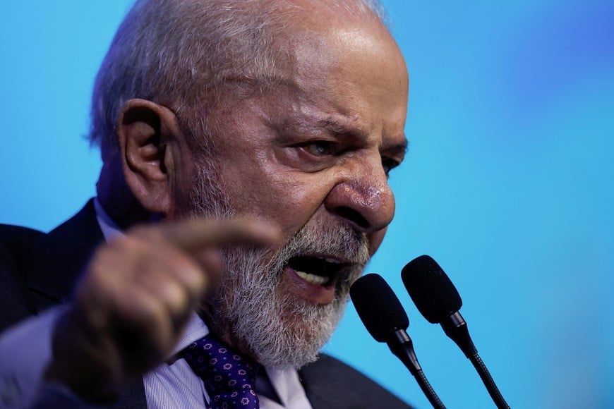 Brazil's President Luiz Inacio Lula da Silva attends the opening of the National Industry Meeting in Brasilia, Brazil November 27, 2024. REUTERS/Adriano Machado