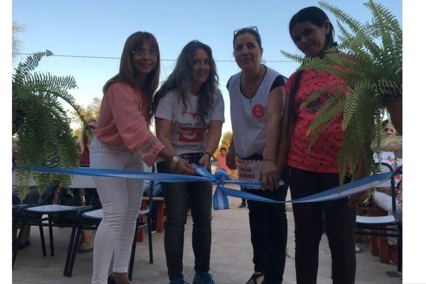 Patricia Lugaro en la inauguración de la Escuela de Lote 58, en Chaco. Foto: Gentileza.