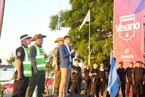 Pullaro presentó desde Rosario el operativo verano y por la tarde del lunes se hizo lo propio en esta capital. Crédito: Gobierno de Santa Fe