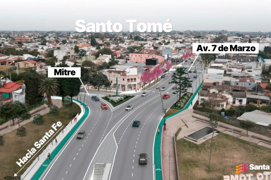 El proyecto contempla también reformar el acceso a Santo Tomé.