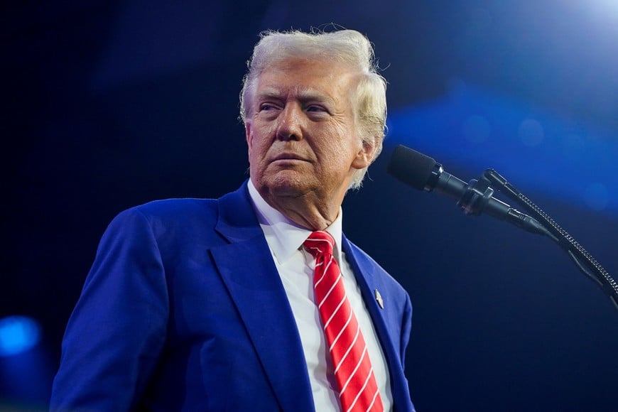 U.S. President-elect Donald Trump attends Turning Point USA's AmericaFest in Phoenix, Arizona, U.S., December 22, 2024.  REUTERS/Cheney Orr