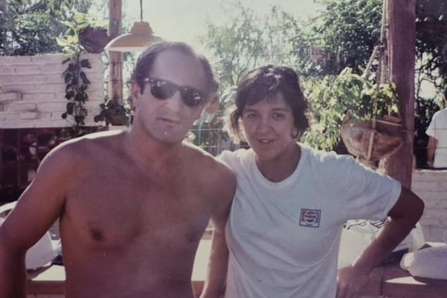 Silvia Dalotto, con Claudio Plitt, en 1992.