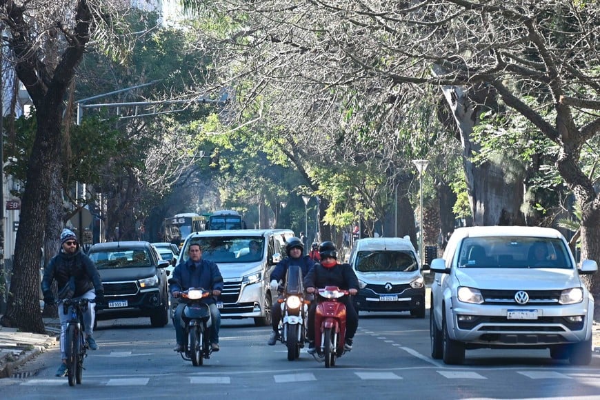 Una mañana cualquiera en Bv. Gálvez, paseo tradicional de la ciudad. Foto: Flavio Raina