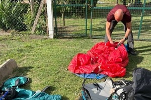 Eric terminó en Lamberto Lafuente al oeste de la Ruta Nacional 11 Km 420, en Coronda. Foto: Agencia