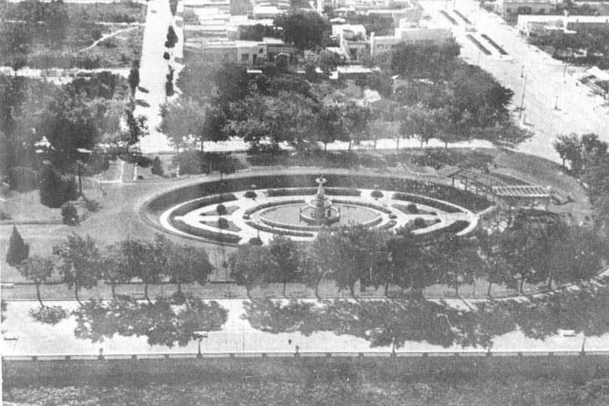 Una vista aérea del bello parque que tuvo la ciudad.