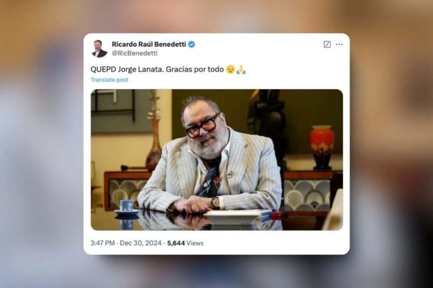 Así despidieron a Jorge Lanata vía X. Créditos: X