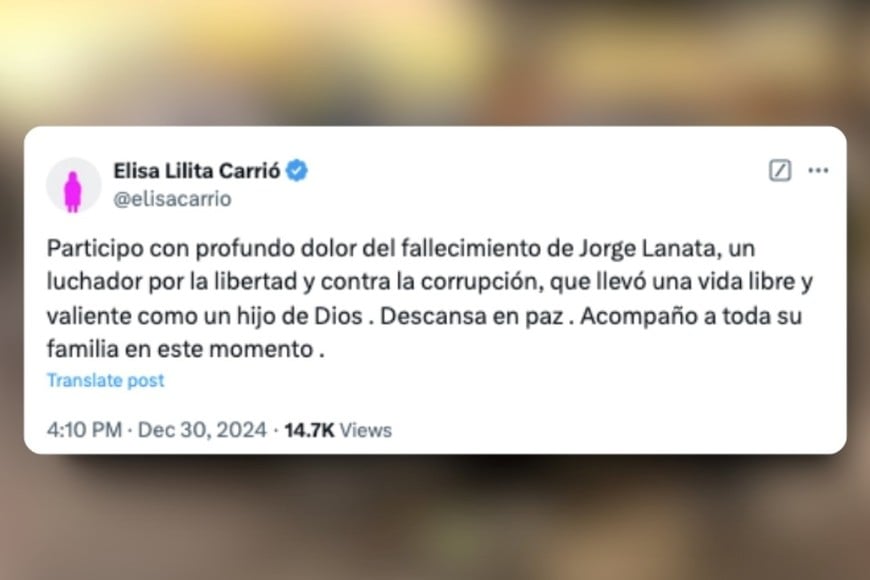 Falleció Lanata: así lo despiden en redes. Créditos: X