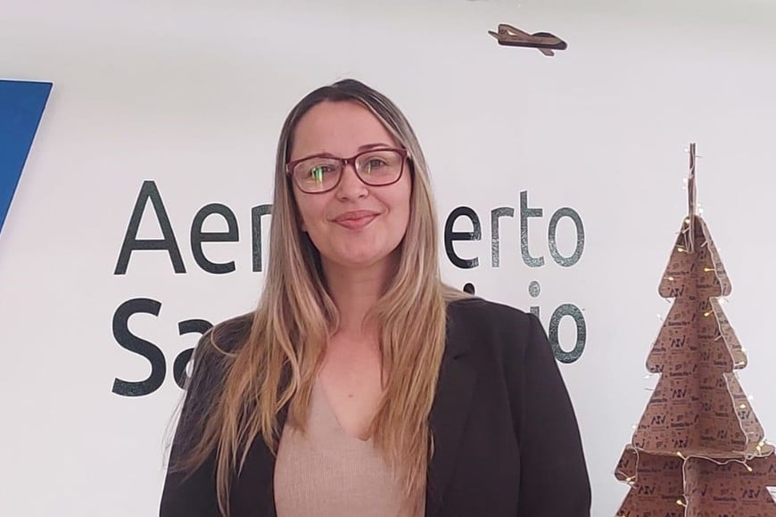 Gisela Riuli, directora del Aeropuerto de Sauce Viejo. Crédito: El Litoral.