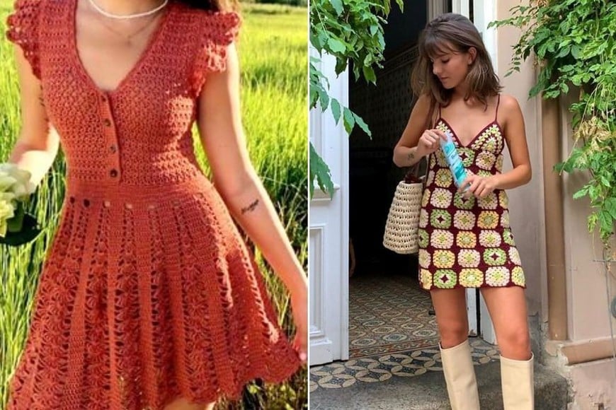 Desde los tonos cremosos hasta los más vibrantes, el vestido de crochet se adapta a todos los gustos.