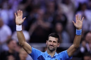 Tennis - Exhibition Match - Grigor Dimitrov v Novak Djokovic - Arena 8888 Sofia, Sofia, Bulgaria - September 17, 2024
Serbia's Novak Djokovic reacts after his exhibition match against Bulgaria's Grigor Dimitrov REUTERS/Spasiyana Sergieva