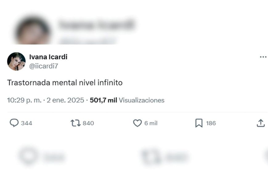 El fuerte mensaje de Ivana Icardi en X.