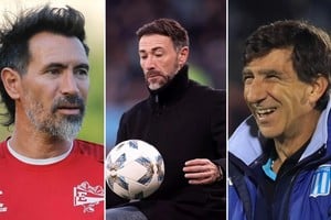 Las tres caras que se sostienen desde el comienzo del 2024 en los bancos del fútbol argentino.