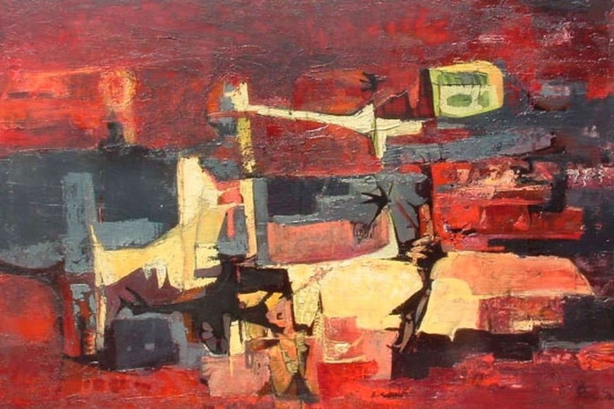 "Paisaje rojo" de Alicia Sedlacek. Foto: Arte de la Argentina