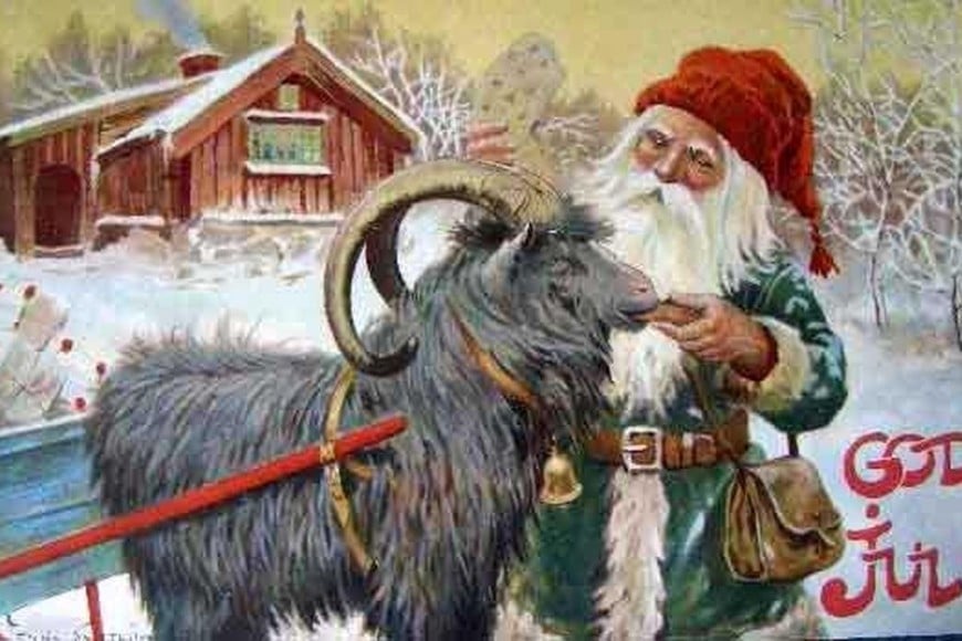 Joulupukki. El nombre significa "Cabra de Navidad", pero en realidad se lo identifica con Santa Claus.