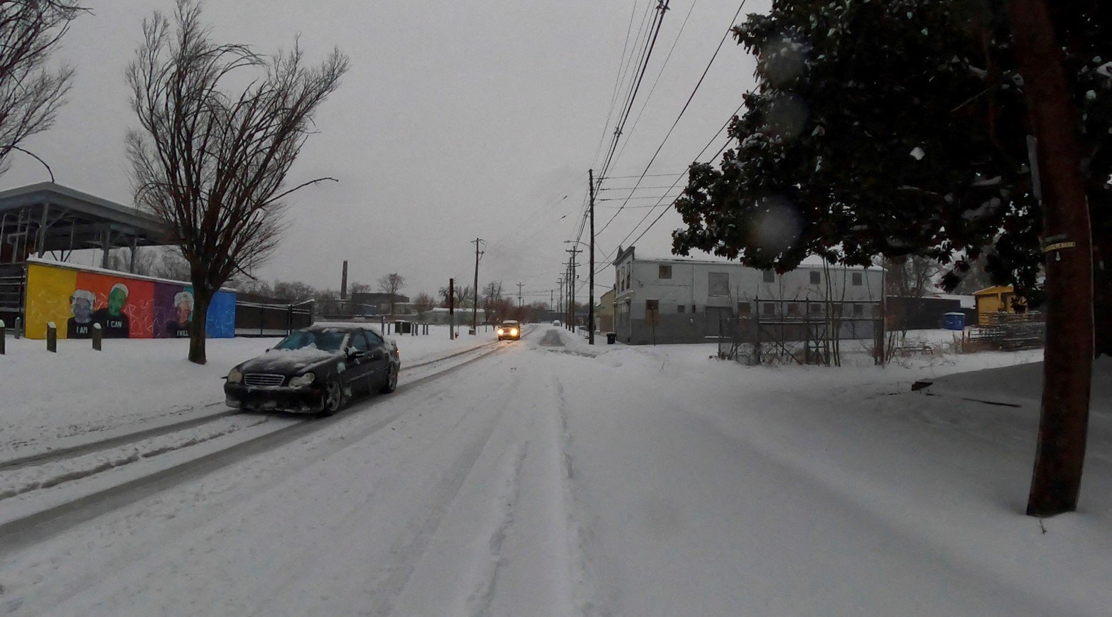 Louisville, Kentucky, quedó teñida de blanco. 