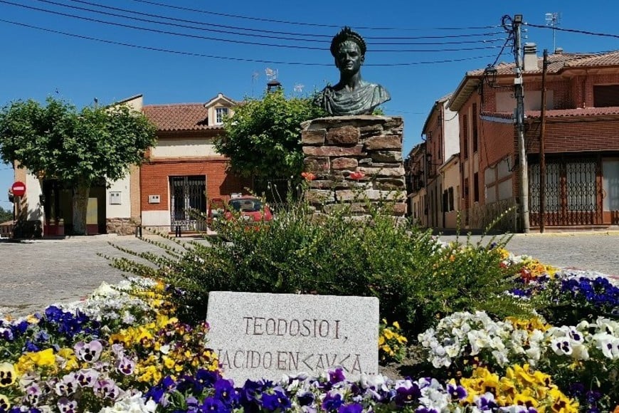 Busto de Teodosio I en Coca, España.