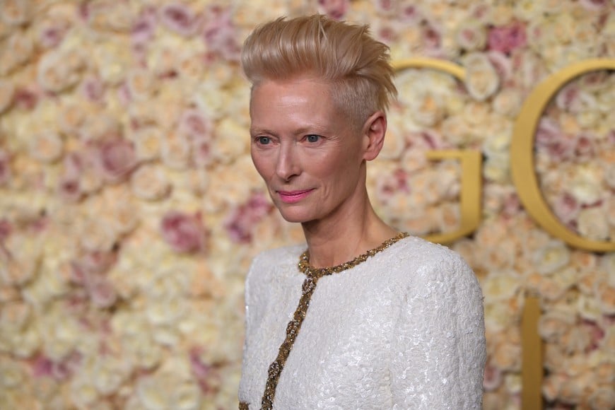 Tilda Swinton attends the 82nd Golden Globe Awards in Beverly Hills, California, U.S., January 5, 2025. REUTERS/Daniel Cole