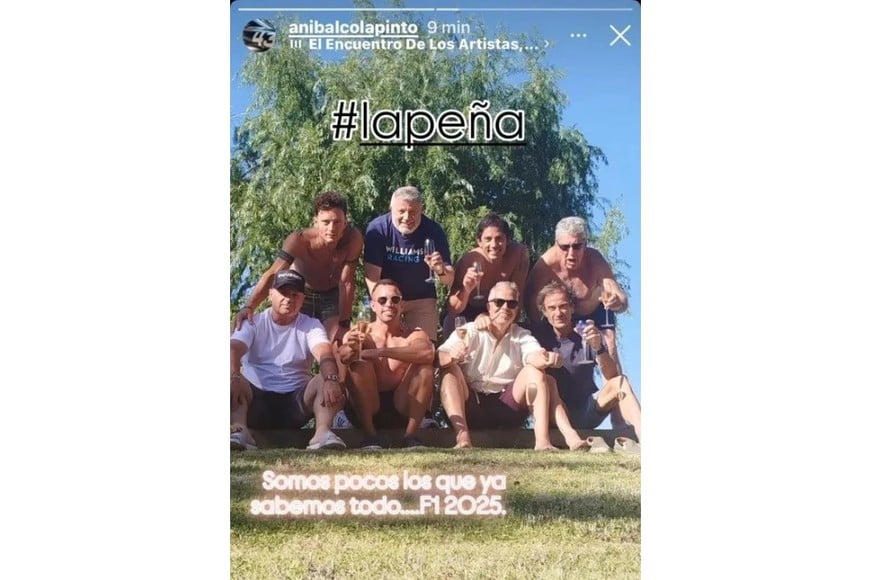 La storie publicada en Instagram por el padre de Colapinto.