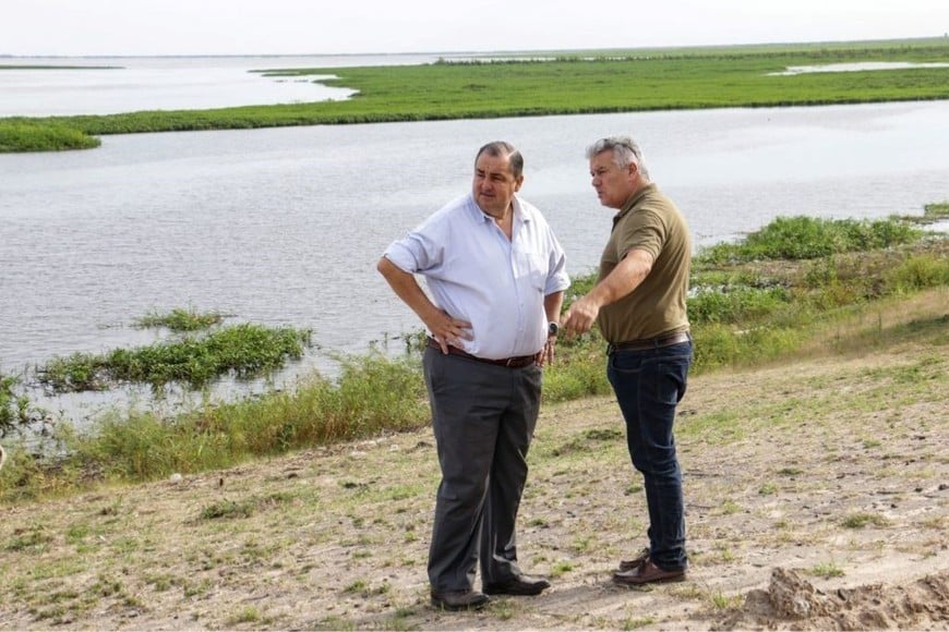 El intendente Poletti recorrió el sector y observó los trabajos que se llevan a cabo.