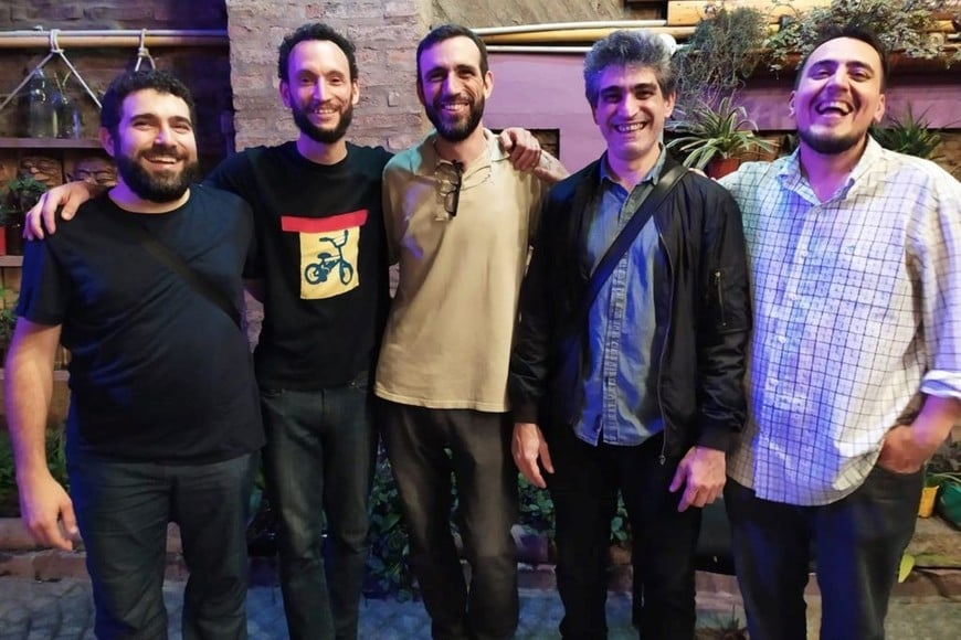 Santa Fe Jazz Campus: Pablo Aristein (parte del staff docente), Casas, Cristian Bortoli (otro de los profesores), Jodos y López.