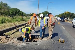 La intervención se lleva a cabo en el carril lento de la mano hacia Paraná.