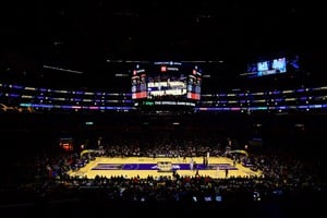 Dec 5, 2023; Los Angeles, California, USA; General view as the Los Angeles Lakers play against the Phoenix Suns during the first half of the In Season Tournament quarterfinal at Crypto.com Arena. Mandatory Credit: Gary A. Vasquez-USA TODAY Sports