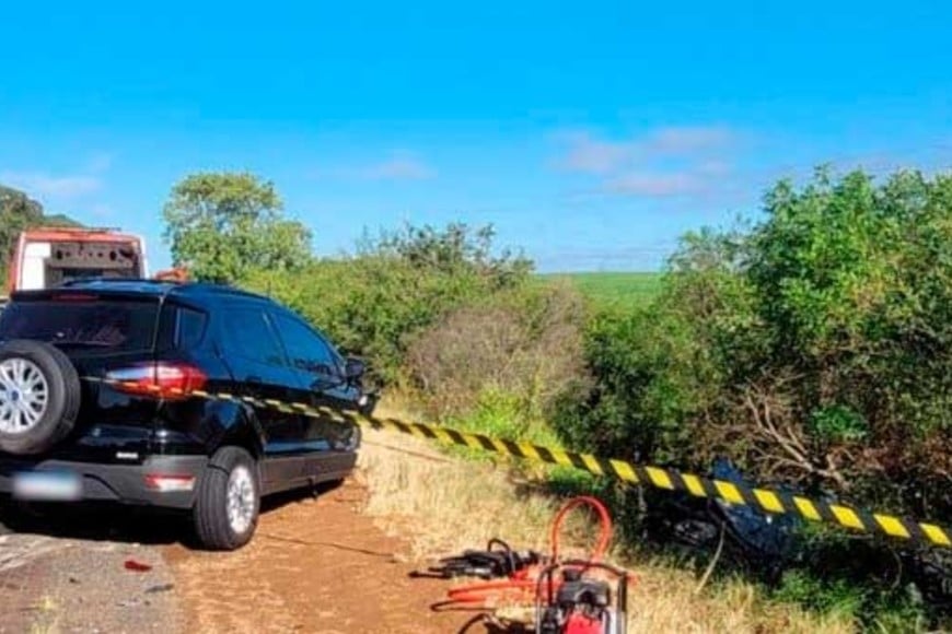 Así quedó el vehículo con patente argentina.