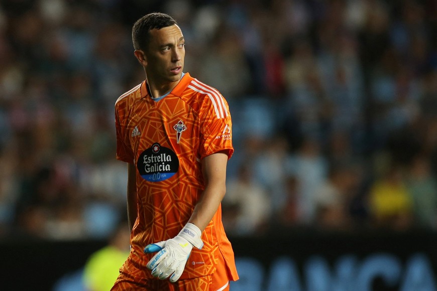 Soccer Football - LaLiga - Celta Vigo v Real Madrid - Estadio de Balaidos, Vigo, Spain - August 20, 2022
Celta Vigo's Agustin Marchesin reacts REUTERS/Isabel Infantes