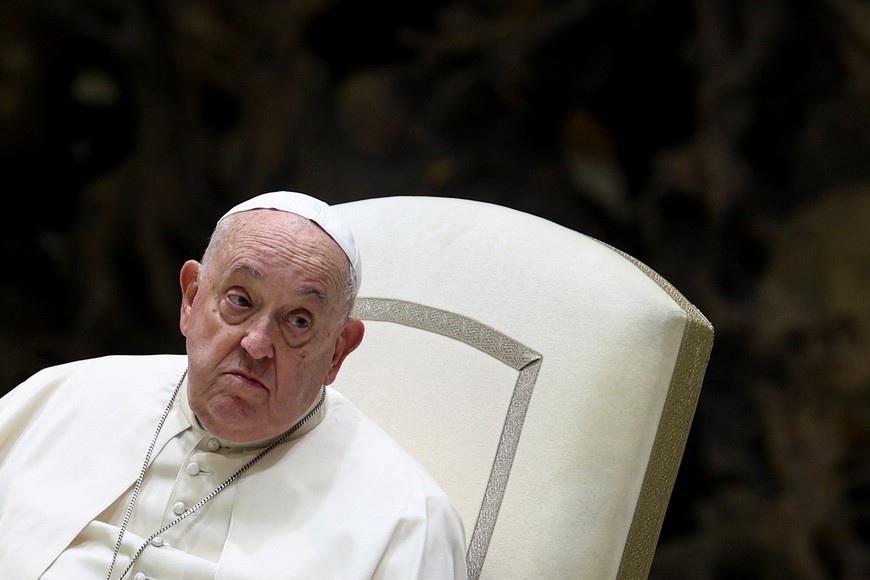 Pope Francis attends the Jubilee audience in Paul VI hall at the Vatican, January 11, 2025. REUTERS/Guglielmo Mangiapane