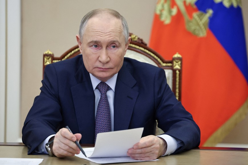 Russian President Vladimir Putin takes part in a ceremony opening objects of transport infrastructure via video link in Moscow, Russia December 22, 2024. Sputnik/Alexander Kazakov/Pool via REUTERS ATTENTION EDITORS - THIS IMAGE WAS PROVIDED BY A THIRD PARTY.