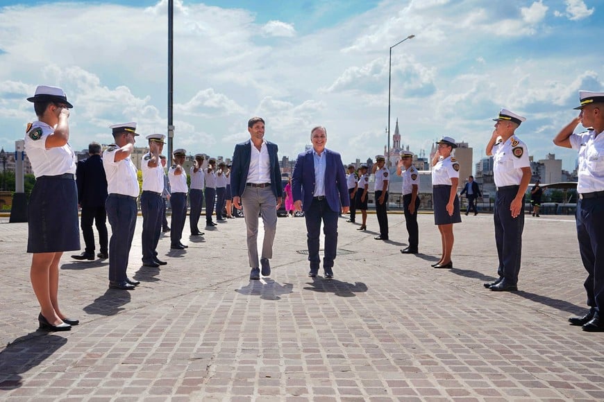 El gobernador santafesino visitó la gobernación cordobesa este jueves 16 de enero.