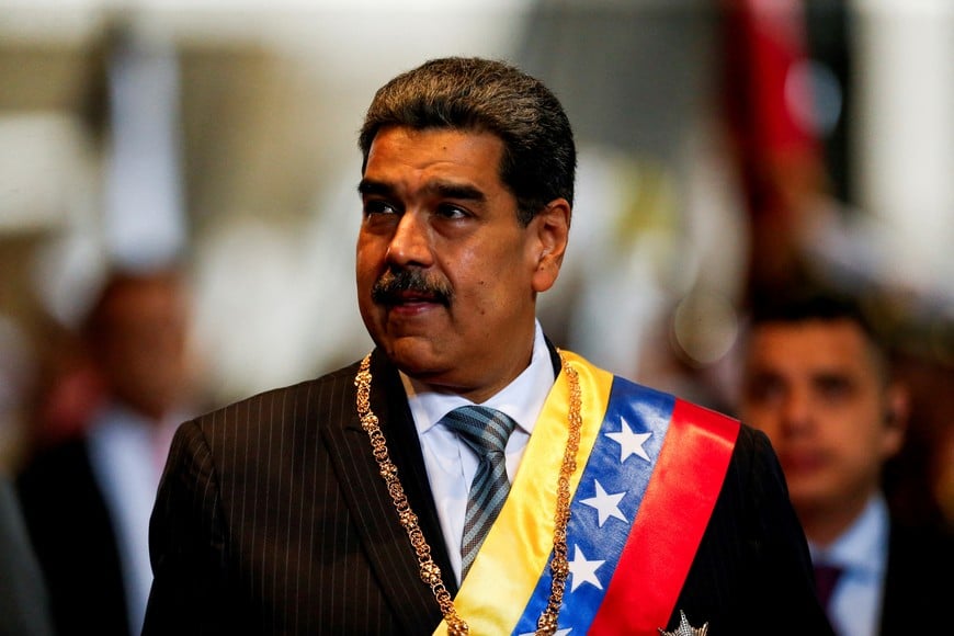 Venezuela's President Nicolas Maduro looks on, on the day he delivers his annual address to the nation, just days after he was inaugurated for a third term, in Caracas, Venezuela January 15, 2025. REUTERS/Leonardo Fernandez Viloria